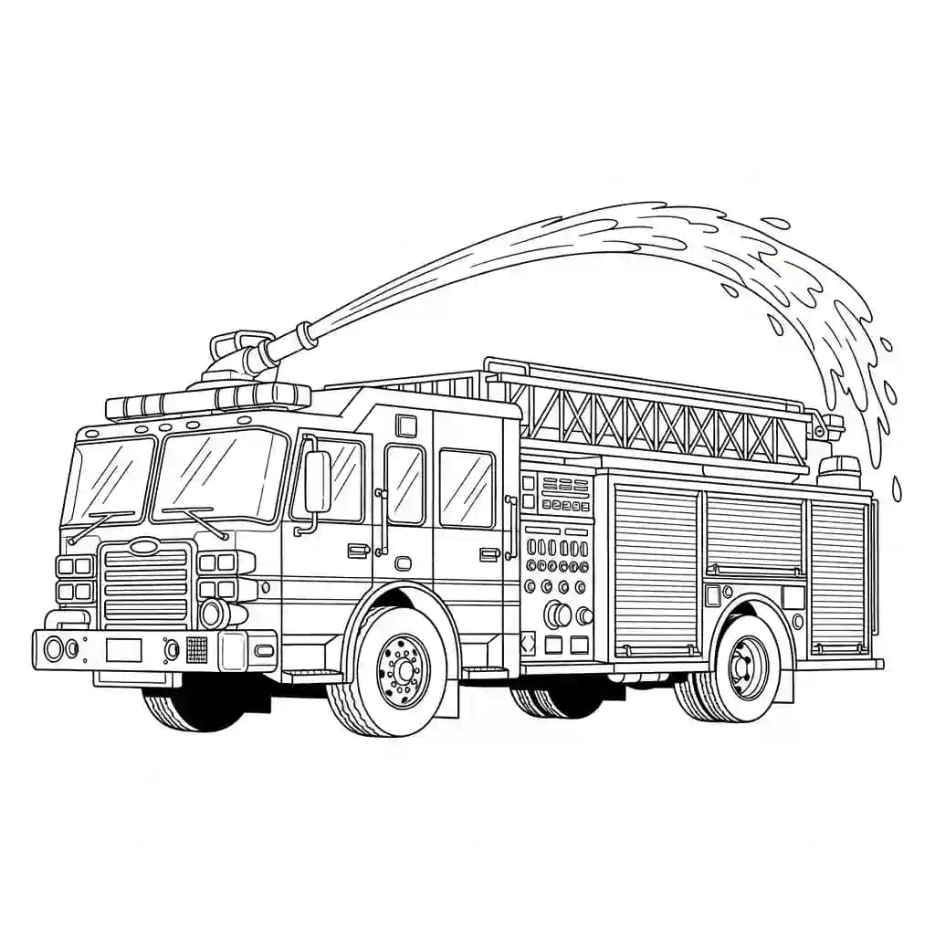 Vrachtwagen Kleurplaat van een vrachtwagen om zelf creatief in te kleuren.