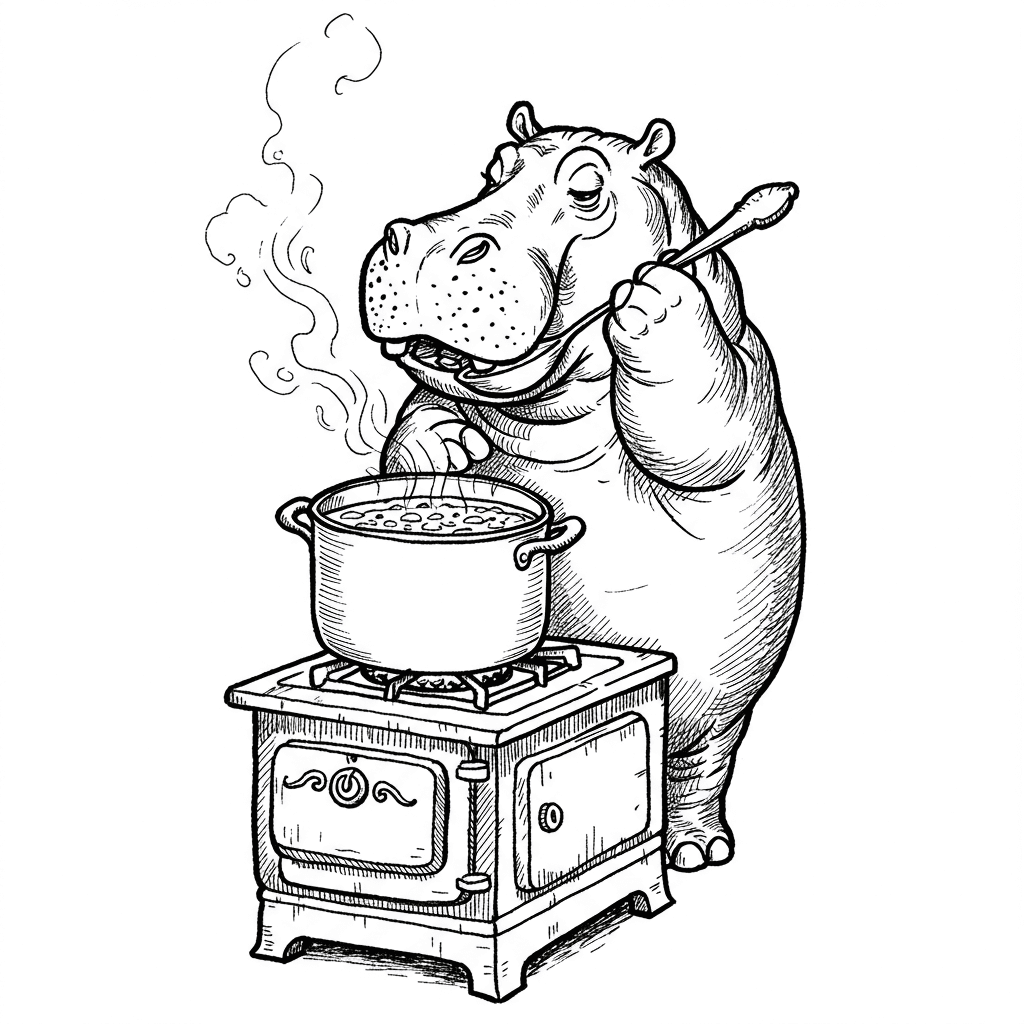 Comfortabele dagen Een rustgevende en leuke kleurplaat van Comfortabele dagen, geschikt voor alle leeftijden.